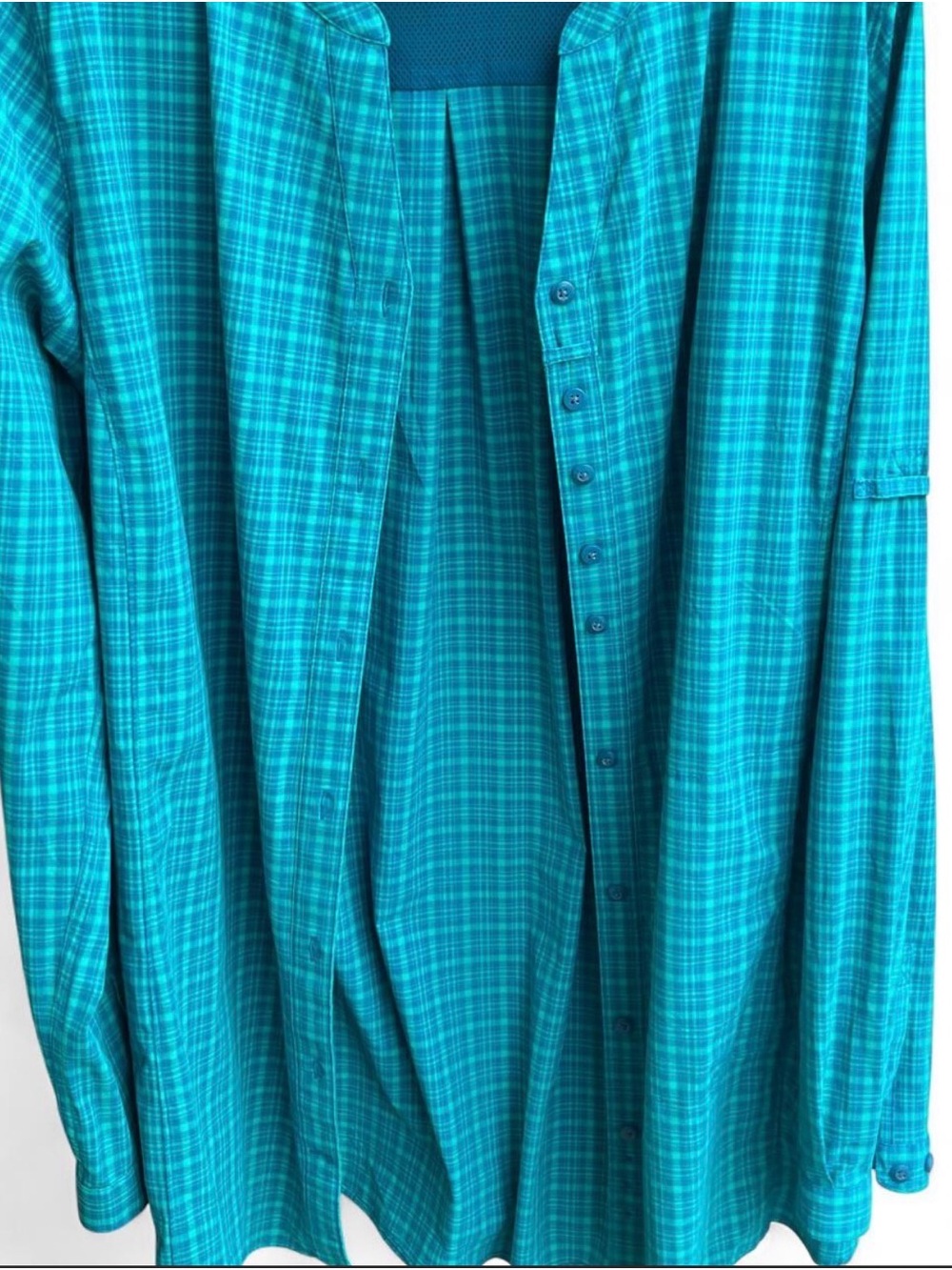 Duluth AKHG Womens Teal Plaid Vented Nylon Hiking Jacket Mesh Lined Sz XL - Picture 2 of 6